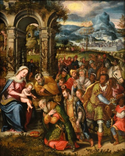 Adoration of the Magi - Flemish school of the 17th century,  circle of Frans Francken II (1581-1642) - Paintings & Drawings Style Louis XIII